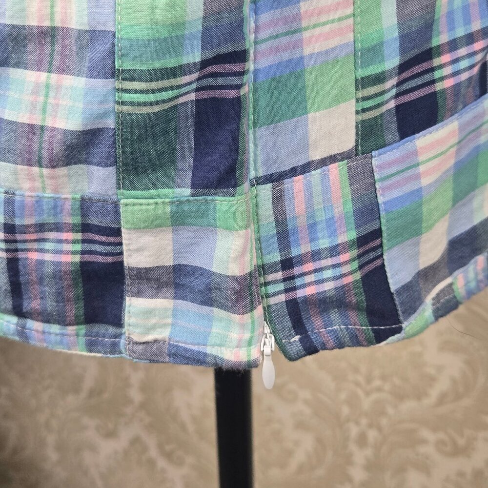 Talbots Size Small Plaid Patchwork Sleeveless Top… - image 5